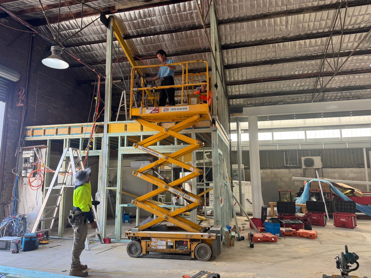 Commercial steel frame fit-out